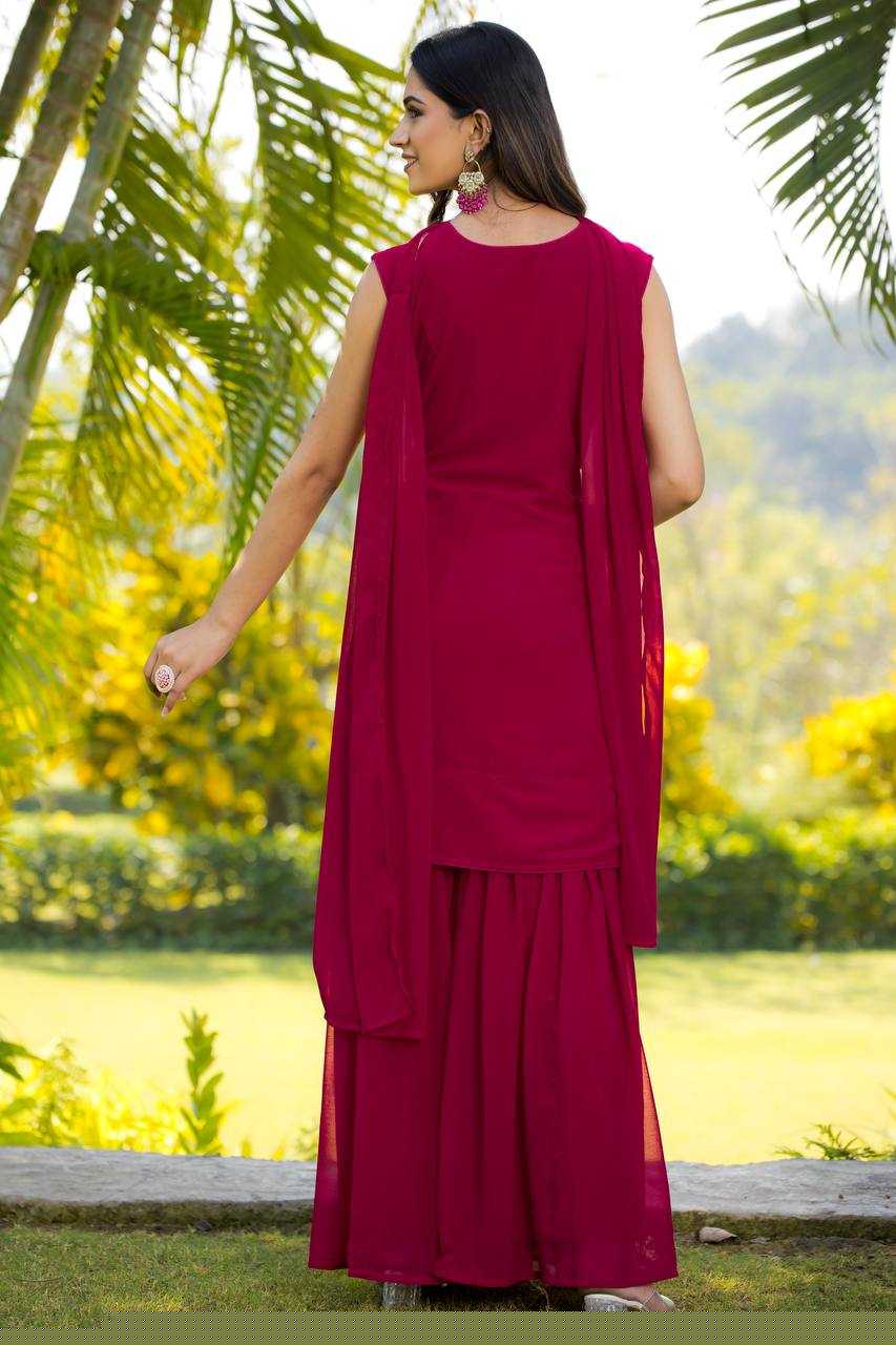 Georgette Sharara Salwar Suit - MYLUXURY LANE ENTERPRISE